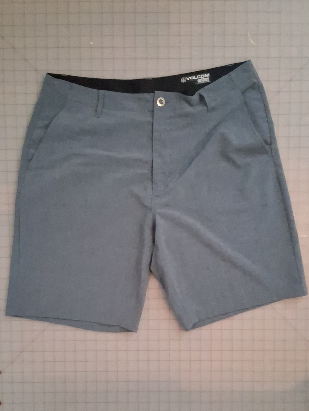 Volcom Men's Blue Gray Chino Shorts Size 38